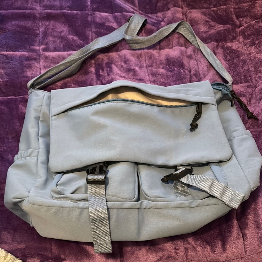 Light Blue Messenger Bag